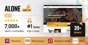 Alone Theme – Charity Multipurpose Non-profit WordPress Theme 7.8.7